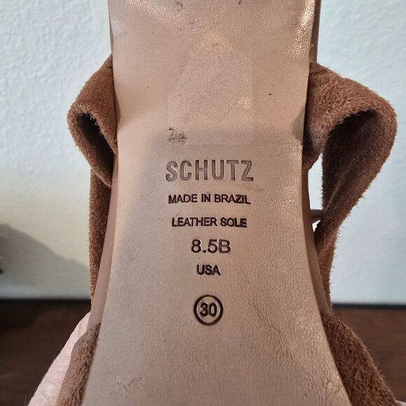 Schutz Suede Pointed Toe Ankle Wrap Pumps Sz 8.5 - Picture 6 of 7